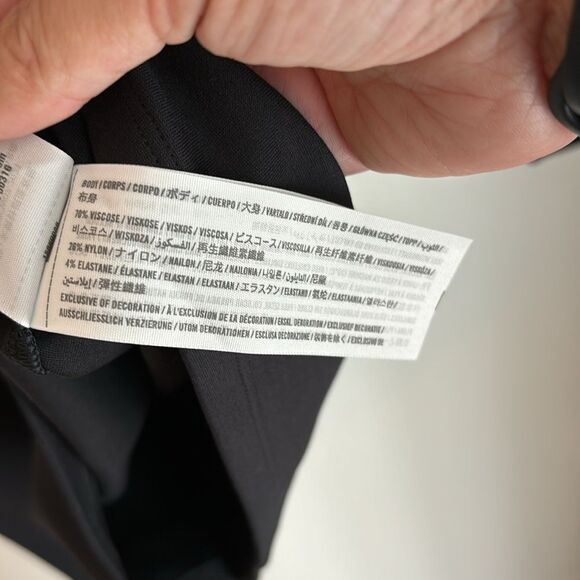 Abercrombie & Fitch Women Split Cuff Ponte Squareneck long sleeve mini dress M! - Picture 9 of 10